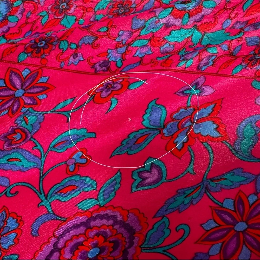 VINTAGE 100% Silk Floral Head Scarf